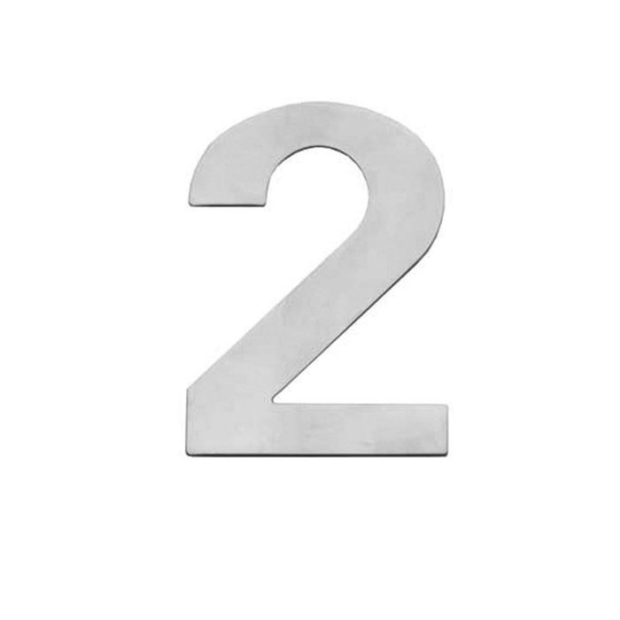 Intersteel Intersteel Numéro de maison "2" 150x2mm inox brossé