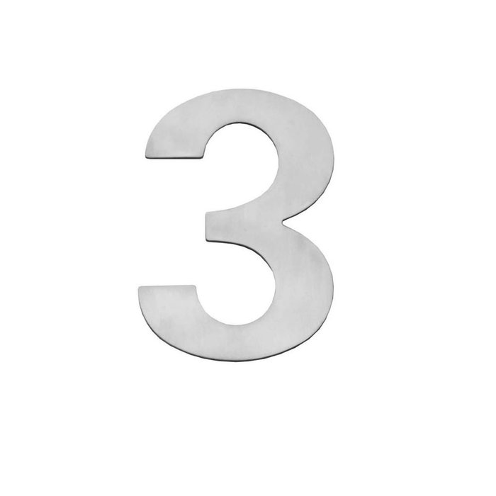 Intersteel Intersteel House number "3" 150x2mm brushed stainless steel