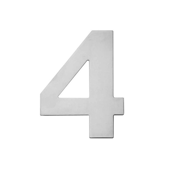 Intersteel Intersteel House number "4" 150x2mm brushed stainless steel