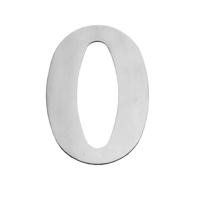 Intersteel Intersteel Huisnummer "0" 150x2mm rvs geborsteld