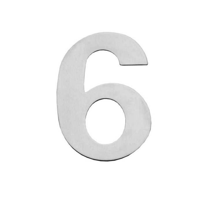 Intersteel Intersteel House number "6" 150x2mm brushed stainless steel