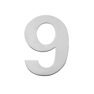 Intersteel Intersteel Huisnummer "9" 150x2mm rvs geborsteld