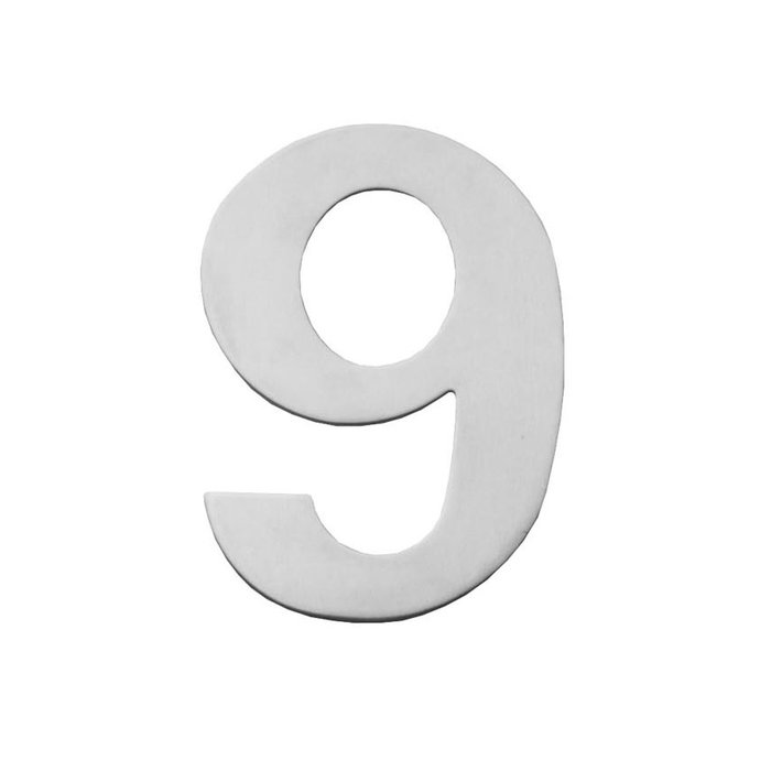 Intersteel Intersteel House number "9" 150x2mm brushed stainless steel