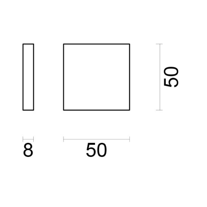 HDD Blinde rozas square shape wit