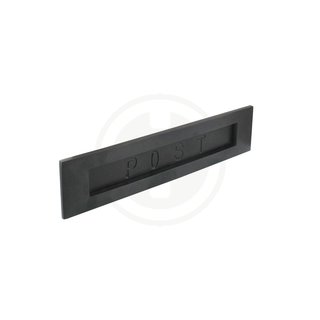 Intersteel Matt black letterbox rectangular with sprung flap