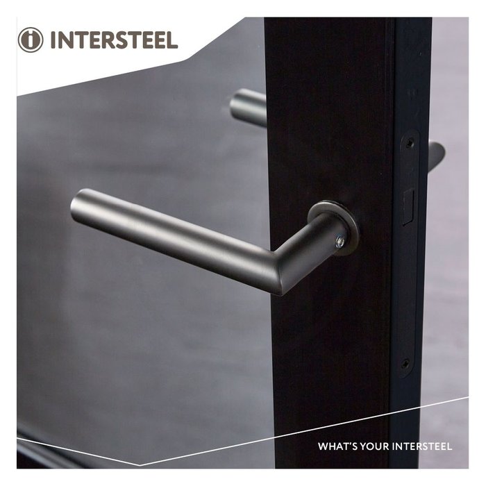 Intersteel Intersteel Poignée de porte Jura avec rosace minimaliste gris anthracite