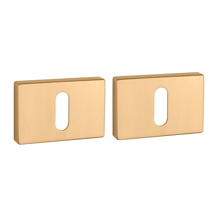 Aprile Paire de plaques porte-clés Aprile rectangulaires 50x33 mm Doré mat
