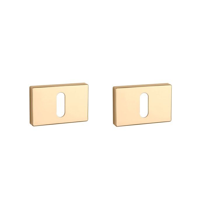 Aprile Pair of Aprile key plates rectangular 50x33 mm Gold polished PVD