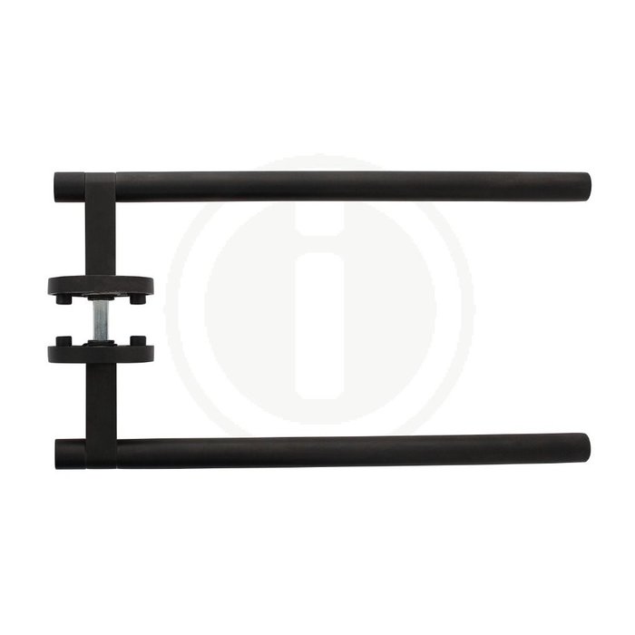 Intersteel Deurkruk SHIRAAT bij Grand & Johnson 250 mm op éénzijdig verdekt rozet (Rechts) Ø 55x8 mm RVS PVD Zwart