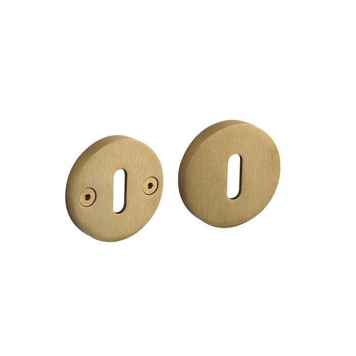 Intersteel Sleutelplaatjes Grand & Johnson éénzijdig verdekt Ø 55x8mm RVS  PVD messing