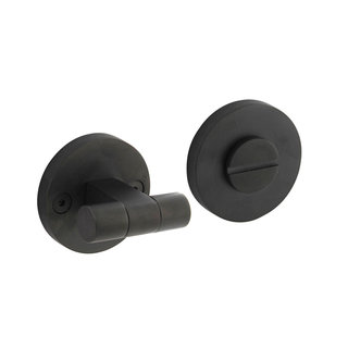 Intersteel Black toilet set with knob on screw hole rosette