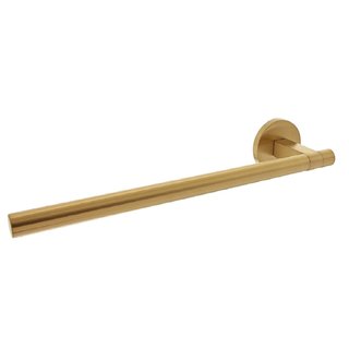 Intersteel Brass door handle SHIRAAT on round rosette with long handle from Intersteel left