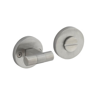 Intersteel Stainless steel toilet set with knob on screw hole rosette