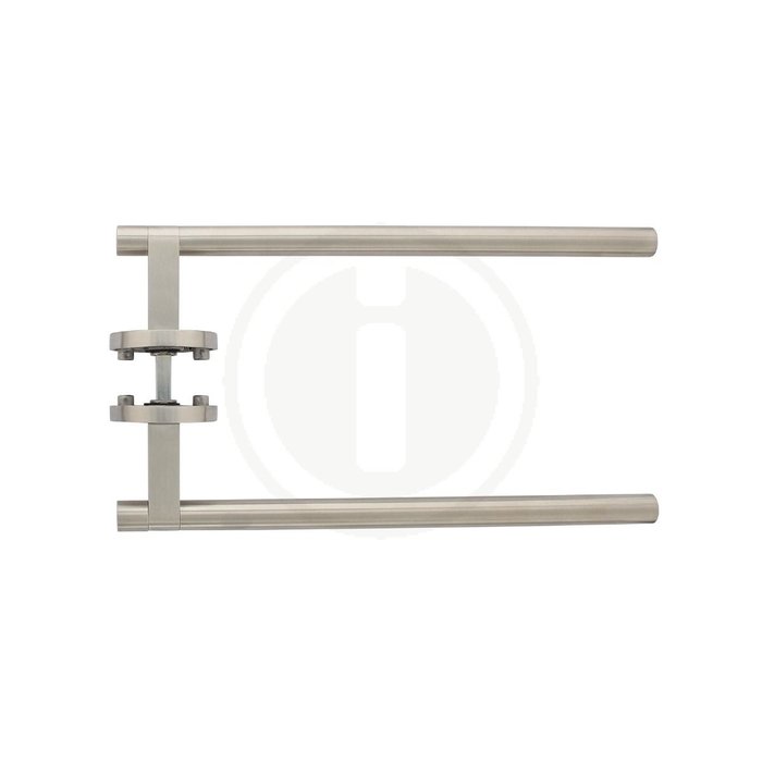 Intersteel Poignée de porte SHIRAAT de chez Grand & Johnson 250 mm sur rosace cachée unilatérale (Droite) Ø 55x8 mm Inox brossé