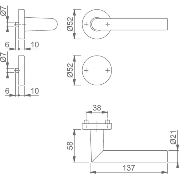 Hoppe Hoppe door handle Amsterdam black with quick pin