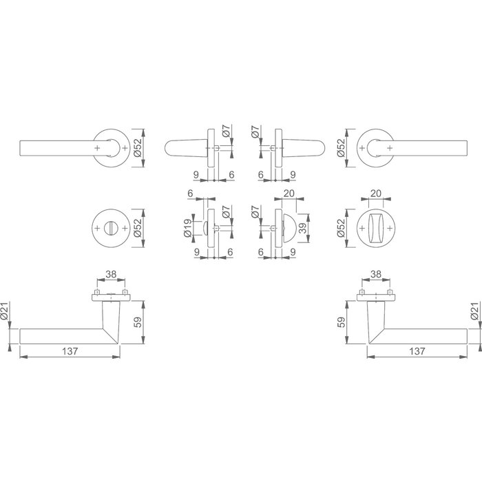 Hoppe Hoppe Toilettengarnitur Amsterdam E42KVS Edelstahl schwarz