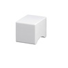 I.B.E. Witte meubelknop vierkant 19x19 mm