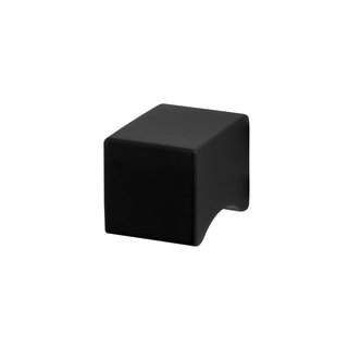I.B.E. Schwarzer Möbelknopf quadratisch 19x19 mm