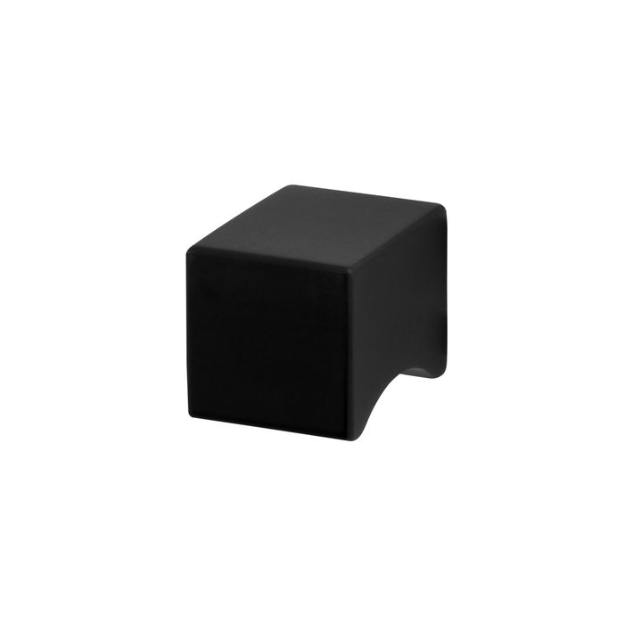 I.B.E. Bouton de meuble en aluminium noir carré 19x19 mm