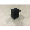 I.B.E. Zwarte vierkant meubelknop 19x19 mm