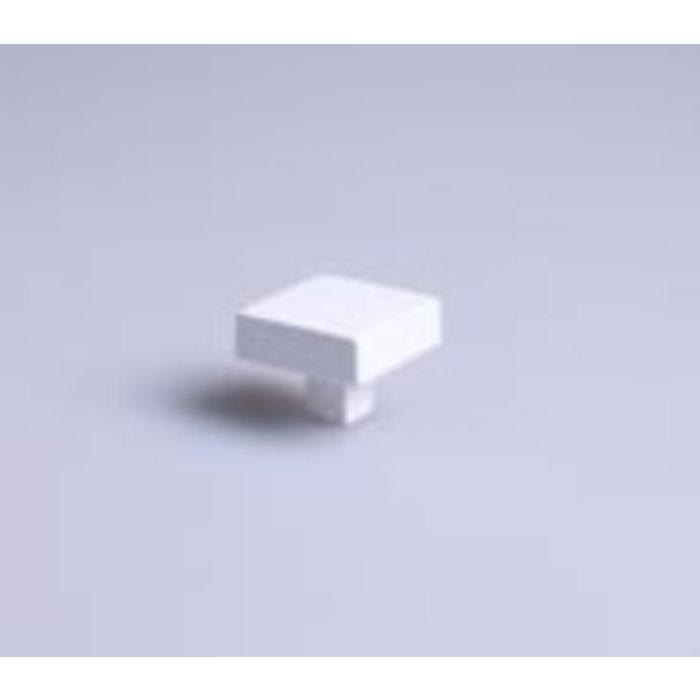 I.B.E. Matt white square furniture knob 30x30x24 mm