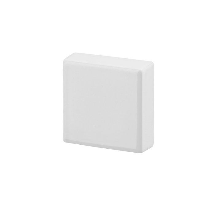 I.B.E. Matt white square furniture knob 30x30x24 mm