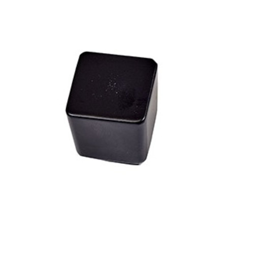Mat zwarte meubelknop "Vierkant Conisch" 25x25 mm