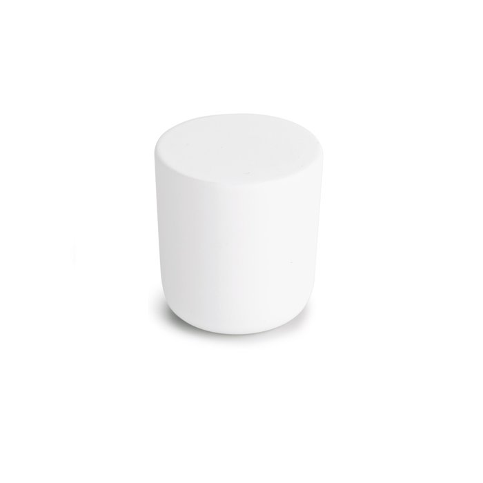 I.B.E. Matt white furniture knob "Round Conical" Ø 25 mm