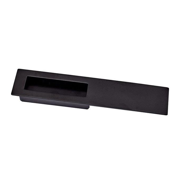 I.B.E. Matt black sliding door bowl 96x200 mm with front plate