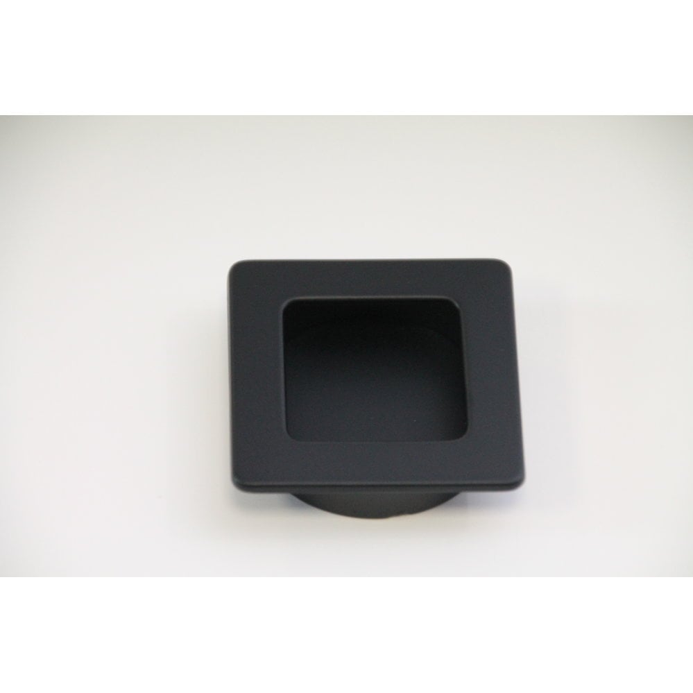 Zwarte vierkant inkapschelp 50x50 mm
