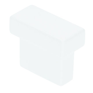 I.B.E. Witte rechthoekige meubelknop 29x14 mm