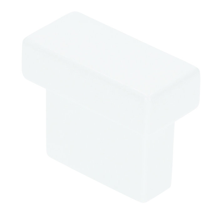 I.B.E. Mat witte rechthoekige meubelknop 29x14 mm