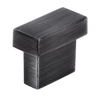 I.B.E. Rectangular furniture knob 29x14 mm brushed iron