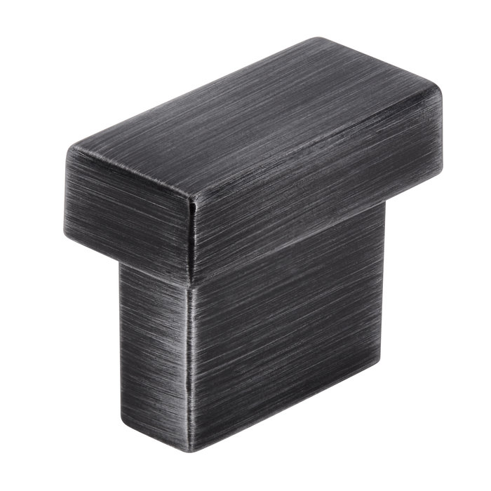 I.B.E. Bouton de meuble rectangulaire 29x14 mm fer brossé