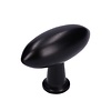 I.B.E. Zwarte ovale meubelknop OLIJF 38 mm