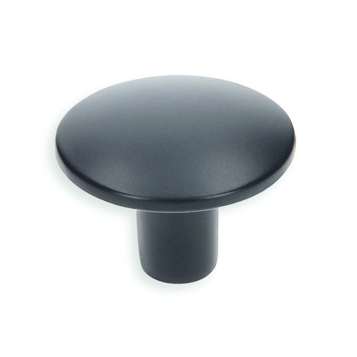 I.B.E. Vlakke ronde meubelknop Ø 30 mm mat zwart