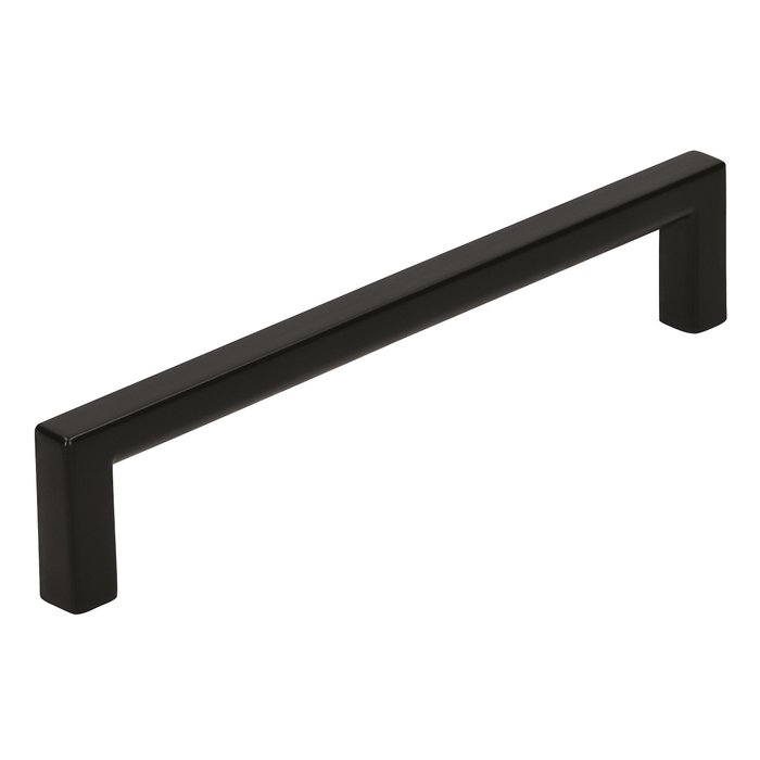 I.B.E. Matt black Furniture handle square 128 mm
