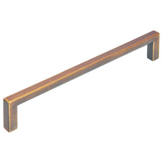 I.B.E. Furniture handle straight 160 mm antique brass brushed