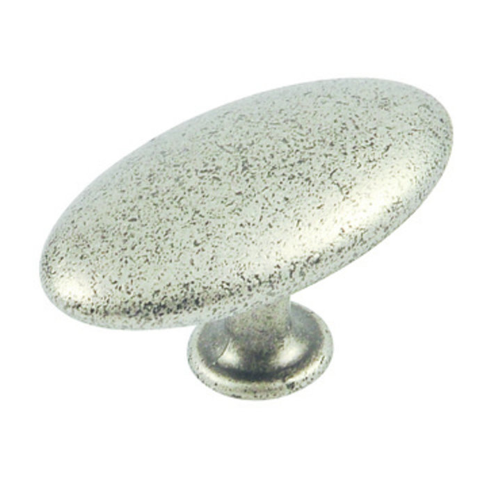 I.B.E. Möbelknopf flach oval 64 mm eisenfarben