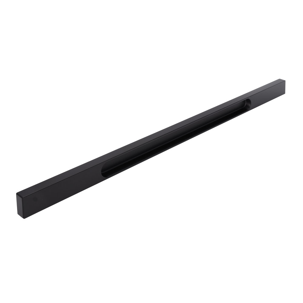 Mat zwarte rechthoekig blokprofiel 448 mm
