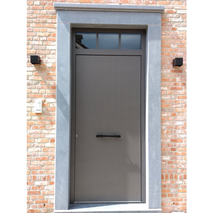 Dauby Schwarzer Haustürgriff PMBU 200/358 mm aus natürlich gealtertem Eisen