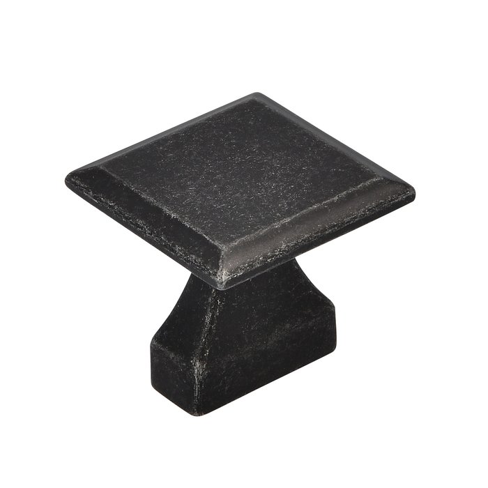 I.B.E. Square furniture knob 32x32 mm matt iron color brushed