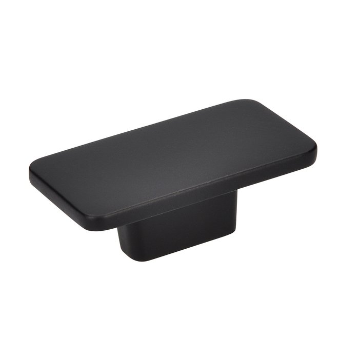 I.B.E. Mat zwarte rechthoekige  meubelknop 58x33 mm