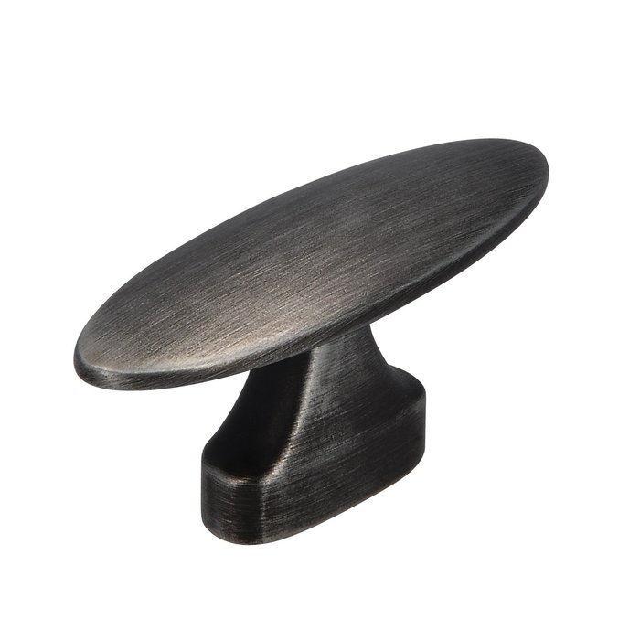 I.B.E. Möbelknopf oval 56 mm Eisen gebürstet