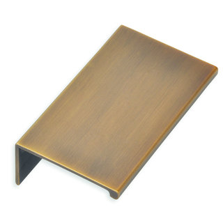 I.B.E. Hoekgreep L= 70 mm messing geborsteld effect