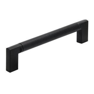 I.B.E. Black Furniture handle ribbed 96 mm