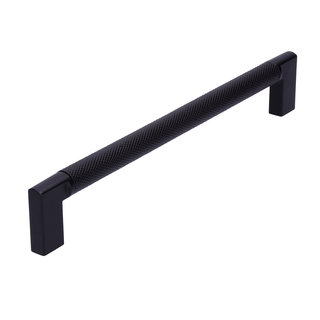 I.B.E. Zwarte Meubelgreep geribbeld 160 mm