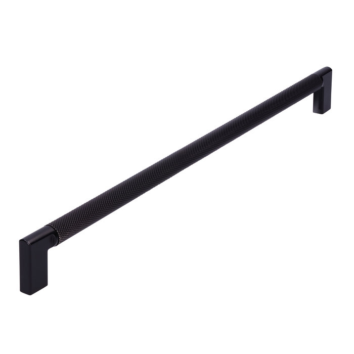 I.B.E. Poignée de meuble noir mat striée 320 mm
