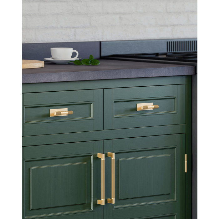 I.B.E. Meubelgreep geribbeld 320 mm oud Goud