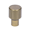 I.B.E. Round furniture knob Ø 16 mm ribbed Vintage Gold